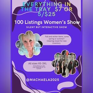 Live Show Notification
****Happening now****$7 each or 5/$25 tonight!